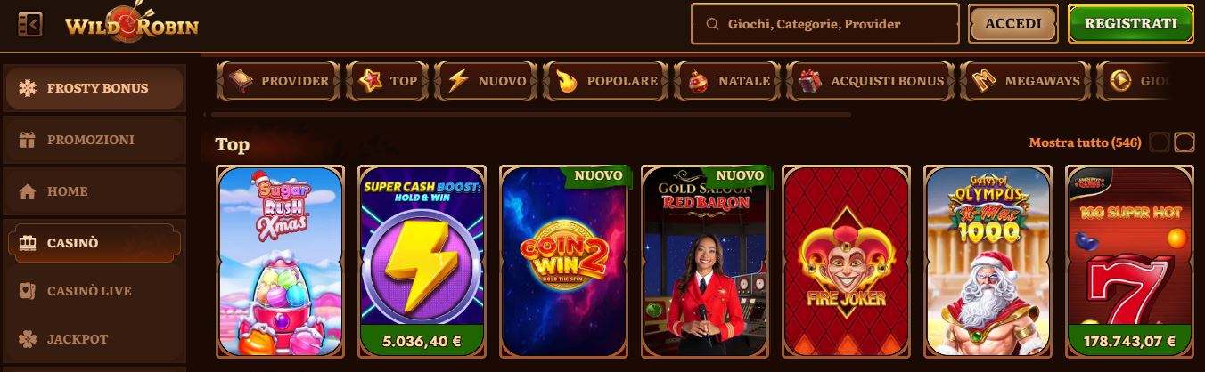 Gioca alle slot top con jackpot progressivi